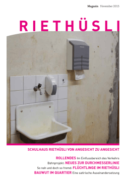 SCHULHAUS RIETHÜSLI VON ANGESICHT ZU ANGESICHT