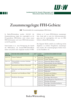 Zusammengelegte FFH-Gebiete - LUBW - Baden