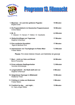 Pause: Für einen kleinen Snack und Getränke ist gesorgt