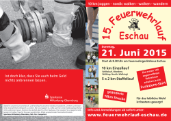 Infos zum 16. Feuerwehrlauf am 19.Juni 2016