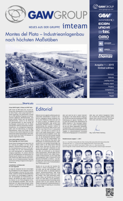 Editorial Montes del Plata &ndash; Industrieanlagenbau nach h&ouml;chsten