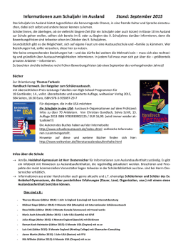 Informationsblatt des Heidehof-Gymnasiums