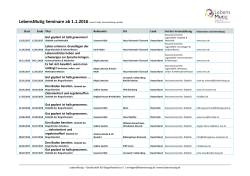 LebensMutig Seminare ab 1.1.2016