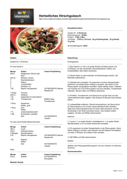 Herbstliches Hirschgulasch