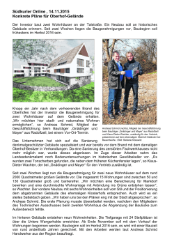 Südkurier Online , 14.11.2015 Konkrete Pläne für Oberhof