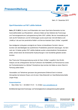 Opel-Präsentation auf F&T LaSiSe Gelände