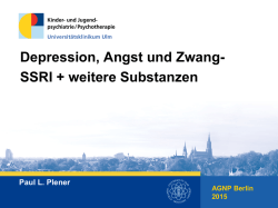 Paul L. Plener - Depression, Angst und Zwang - SSRI +