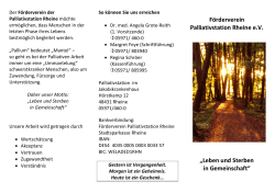 Formular - Förderverein der Palliativstation Rheine