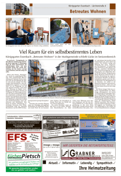 in der Marktgemeinde schlie&szlig;t L&uuml;cke im Seniorenbereich.