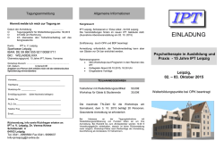 einladung - Institut für Psychologische Therapie