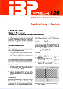 Risse im Mauerwerk - Fraunhofer