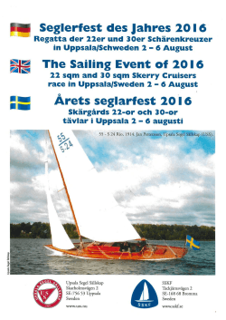 Riß Seglerfest des Jahres 2016 The Sailing Event of 2016 Ärets