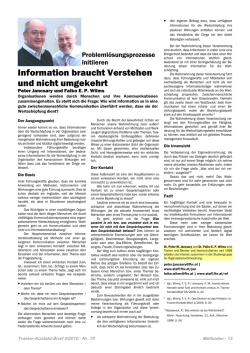 Information braucht Verstehen und nicht umgekehrt