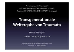 Transgenerationale Weitergabe von Traumata