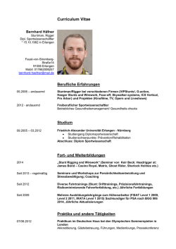 Curriculum Vitae - Stuntman Bernhard Haefner