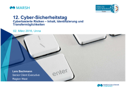 Cyberbasierte Risiken - Inhalt, Identifizierung und