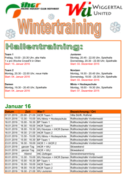 Trainingsplan Wintertraining