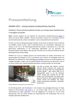 MUMM! 2015 - mitcaps beweist handwerkliches Geschick