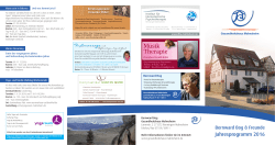 Jahresprogramm 2016 - Gesundheitshaus Malmsheim