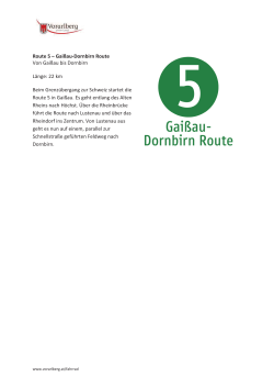 Route 5 - Gaissau Dornbirn Route