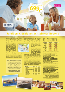 Familien-Kreuzfahrt: Mittelmeer-Route 1 - Hauser