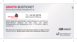 gratis busticket - Bauen+Wohnen Salzburg