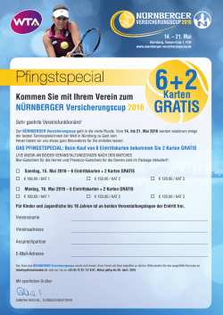 Pfingstspecial für Vereine /