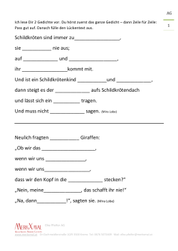 Arbeitsbl&auml;tter AG 1