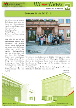 BK News - Staatliche Studienakademie Glauchau
