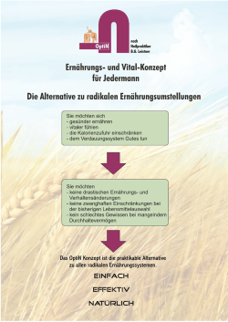 Ernährungs- und Vital-Konzept für Jedermann