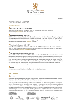 Informationen zum Aufenthalt