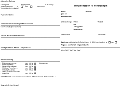 Dokumentation bei Verletzungen