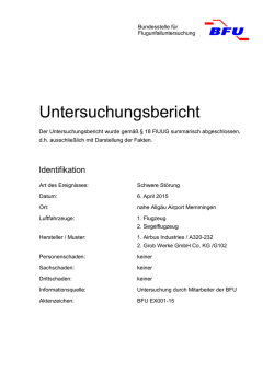 EX001-15 - Bundesstelle für Flugunfalluntersuchung BFU