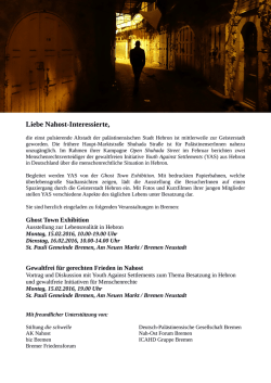 Liebe Nahost-Interessierte - Nahost