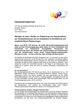 PRESSEINFORMATION Weniger ist mehr: Studie zur