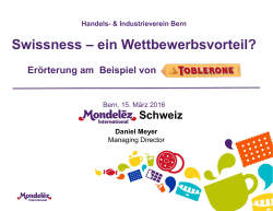 Daniel Meyer, Mondelez Schweiz GmbH - Handels