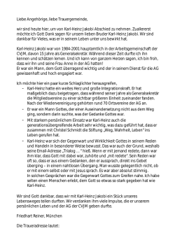 Nachruf - CVJM-Friedensnetz eV