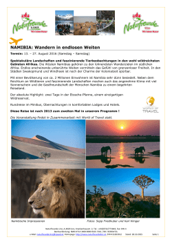 NAMIBIA: Wandern in endlosen Weiten
