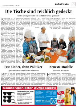 Die Tische sind reichlich gedeckt