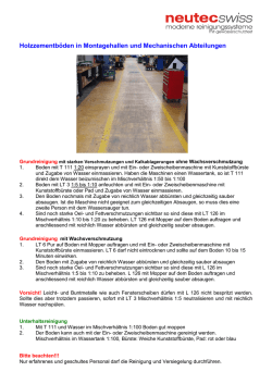Holzzementb&ouml;den in Montagehallen und