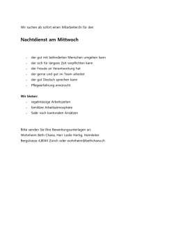 In unserem Wohnheim am Kirche Fluntern