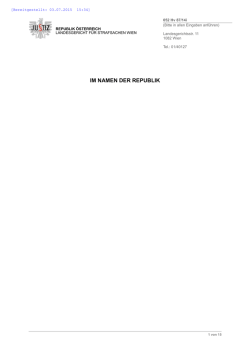 Formulierungen des Gerichts beim Freispruch