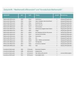 Mathematik differenziert und Grundschule Mathematik