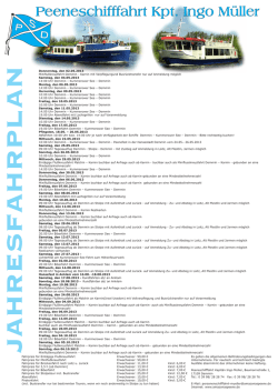 jf ahres ahrpl an - Personenschifffahrt M&uuml;ller