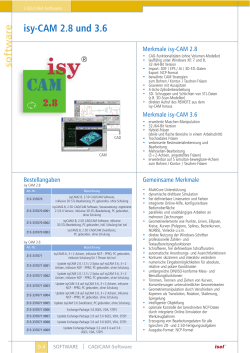 software isy-CAM 2.8 und 3.6