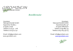 Bestellformular - Grombein Naturgrünhandel GmbH