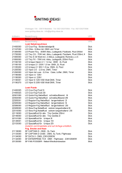 Produktliste  - IGNITING IDEAS GmbH