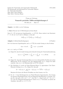Blatt 10 - Fachbereich Mathematik und Informatik