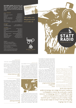 Februar 2016 - Radio Bern RaBe