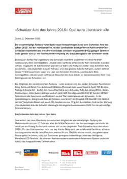 Schweizer Auto des Jahres 2016